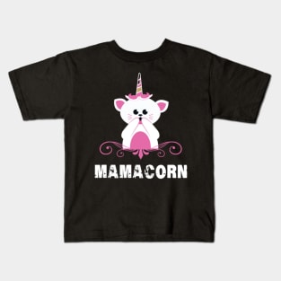 Mamacorn Cat Unicorn Mom Kids T-Shirt